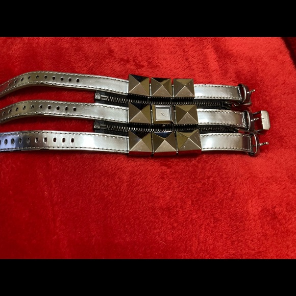 Karl Lagerfeld 3 Bracelet Zip Watch with Studs - Picture 3 of 6